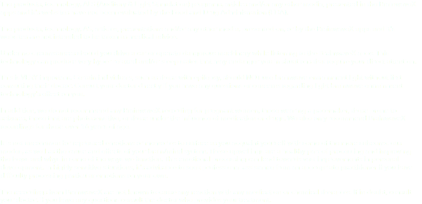 The products, technology, ALS (Auditory & Light Stimulation) programs, articles and/or any other media, presented in the BrainwaveX apps and it's websites have not been evaluated by the Food and Drug Administration (FDA). The products, technology, AS, articles, presentations and/or any other media, presented on, or by the BrainwaveX apps and it's websites are not intended to be taken as medical advice. Under no circumstances should you drive a car or operate dangerous machinery while listening to the BrainwaveX apps. This technology can produce very hyper-relaxed and/or sleep states that may endanger you in situations that require your direct attention. This is VERY important. Certain individuals, such as those with epilepsy, should NOT use brainwave entrainment light without first consulting their doctor. Consult your doctor directly if you have any questions or concerns regarding light brainwave entrainment technology's effect on you. In addition, we do not recommend any BrainwaveX recording for pregnant women, those wearing a pacemaker, those prone to seizures, those that are photosensitive, or those under the influence of medication or drugs. We also only recommend BrainwaveX recordings for those over 16 years of age. It is not uncommon for repressed emotions or memories to surface as you acquaint yourself with some of the more subconscious modes, as well as the cause and effects of your brain/mind system. These upwellings are a healthy part of processing and improving the hows and whys in some of the ways we function. This emotional processing can lead towards vast improvements in personal development. In highly sensitive situations, it's advisable to seek professional assistance from an appropriate practitioner if you have difficulty processing particular emotions on your own. The recordings from BrainwaveX are not known to cause any reaction with any medication or chemical therapies. If in doubt, consult your doctor. If you have any questions consult the doctor who provides your treatment.